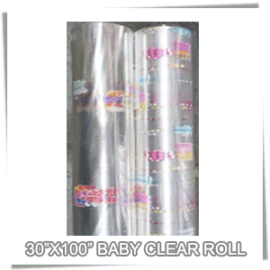 (CLEAR-BABY)[Gift Wrap] 30"X100" Baby Clear Roll Gift Wrap