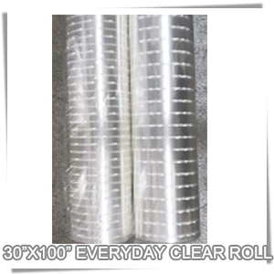 (CLEAR-EVERYDAY)[Gift Wrap] 30"X100" Everyday Clear Roll Gift Wr