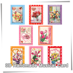 (S510130)<br>Flower Hand Made Card Musical#A