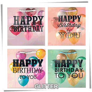 (HGT28)<br>[Glitter] Birthday Glitter Design #28