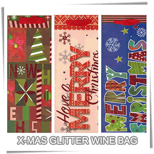 (WXGT08)<br>[Glitter] X-Mas Design Wine Bag